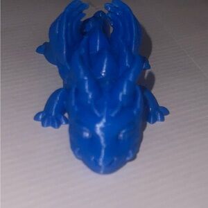 3D printed Blue Dragon Figurine by my 11 yr old son